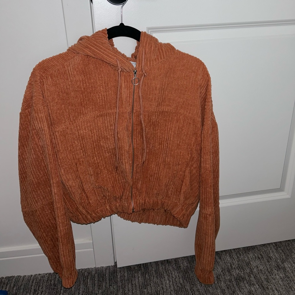 Women’s Cropped Rust Corduroy Jacket - Size Large - Brand New, Never worn